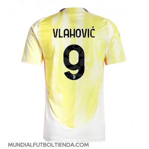 Camiseta Juventus Dusan Vlahovic #9 Segunda Equipación Replica 2024-25 mangas cortas